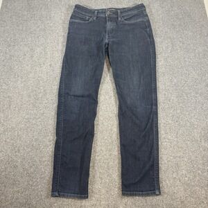 DU/ER Jeans Mens 32x32 (Fits 32x31) Blue L2X Stay Dry Slim Fit Stretch Dark Wash
